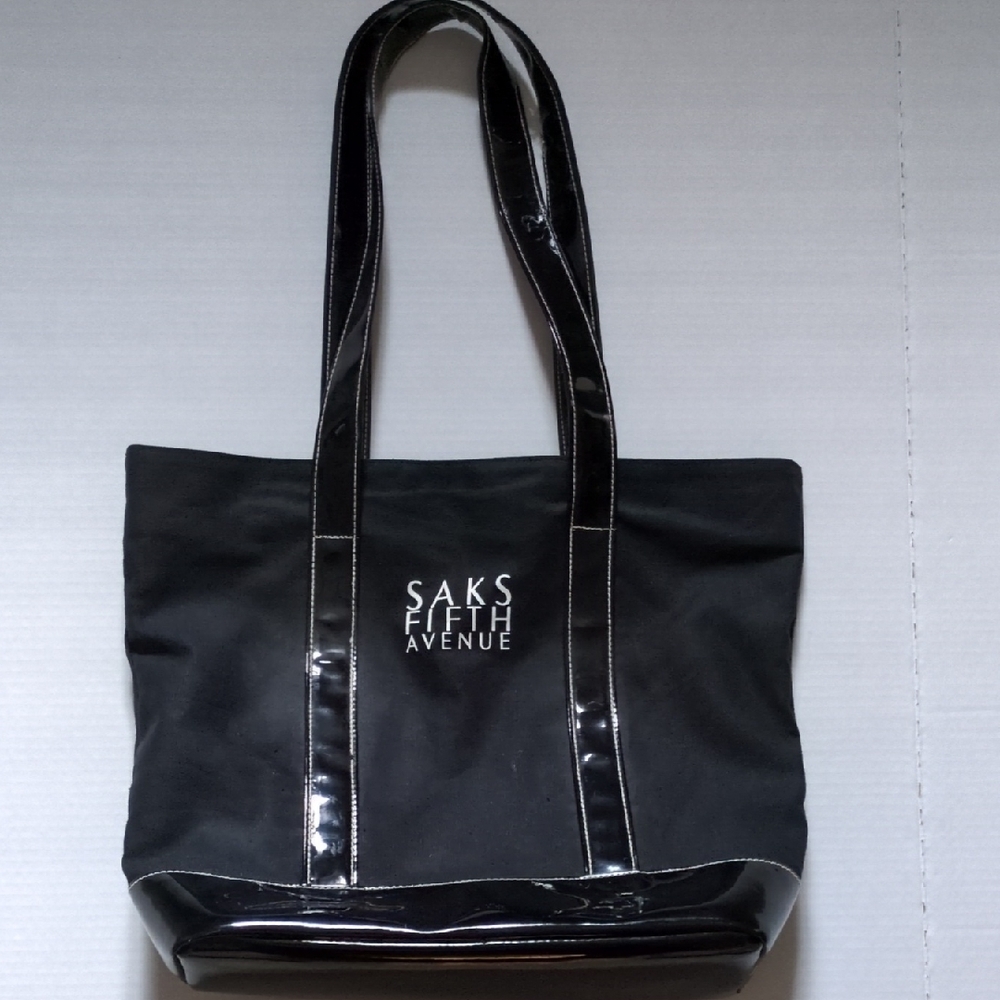 Saks Fifth Avenue Black Tote Bag